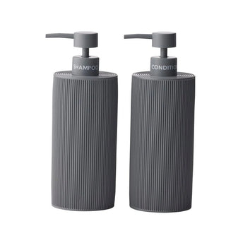 Sid Resin 2 Piece Shampoo & Conditioner Dispenser Set Charcoal