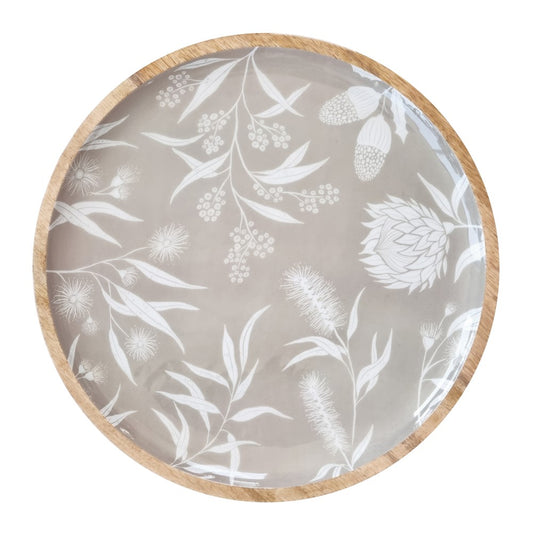 J.Elliot Bindi round serving tray grey beige