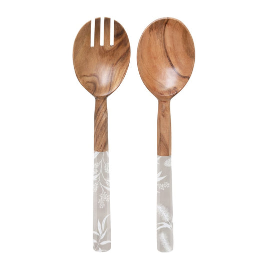 J.Elliot Bindi salad servers grey beige