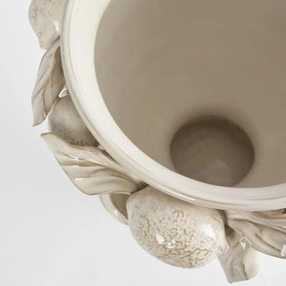 Blanca Lemon White Ceramic Urn