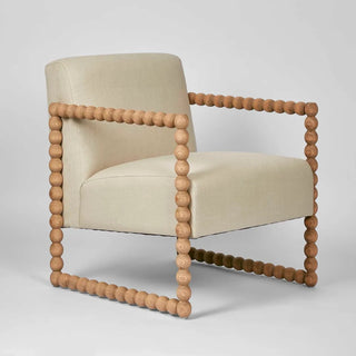 Bobbin Oak Armchair Natural Linen
