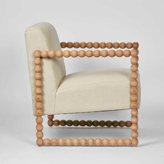 Bobbin Oak Armchair Natural Linen