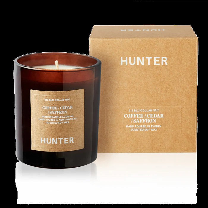 Hunter Candles  coffee, Cedar & saffron