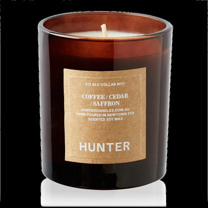 Hunter Candles  coffee, Cedar & saffron