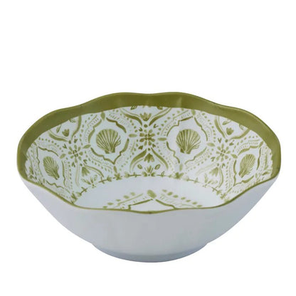 Set of 4 Costiera Melamine Bowls 19x6.5cm Olive