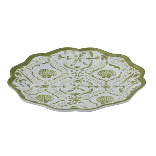 Set of 4 Costiera Melamine Plates 28cm Olive