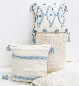 Blue Bohemian Diamond Cushion 45x45cm