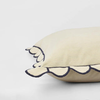 Cushion Paree Cotton Natural & Blue 50x50cm