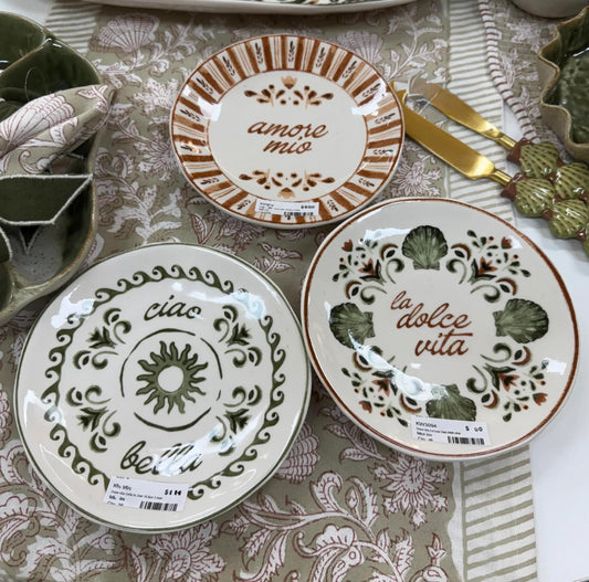 Dolce Vita Ceramic Dishes 15.5cm 3 Set