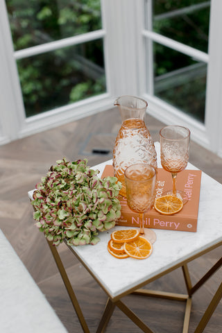 Peach /Pink Vintage Decanter Jug