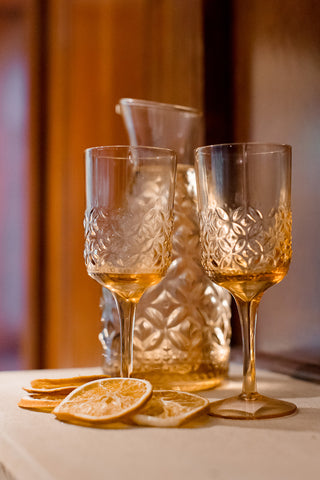 Peach /Pink Vintage Decanter Jug