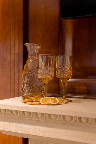 Peach /Pink Vintage Decanter Jug