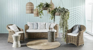 Elda Rattan Hanging Basket Small Natural