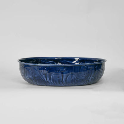 Embossed Enamel Bowl SML Blue