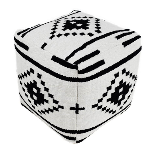 J.Elliot Ezra ottoman white and black