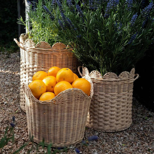 Set of 2 Rattan Festonne Baskets ETA 17/07/2025