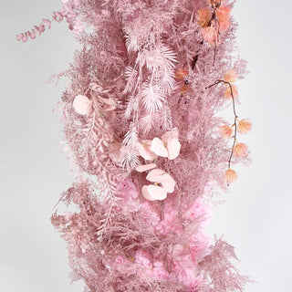 Artificial Flora Flower Table Runner Pink Foliage