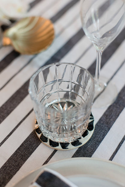 Gia S/6 Inlay Coasters - Grey/Ivory