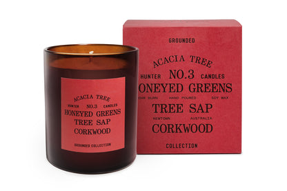 Hunter Candles no. 3 acacia tree / honeyed greens, tree sap, corkwood