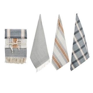 S/3 Maye Cotton Kitchen Tea Towels Blue 50x70cm
