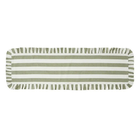 Orla Cotton Runner 40x120cm Olive/Ivory