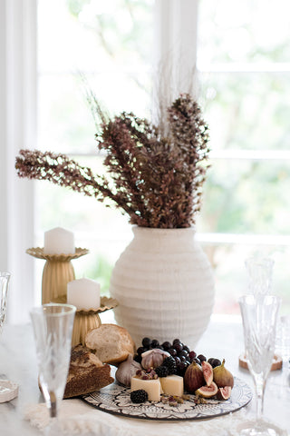 Aleah ceramic cheese board-Black