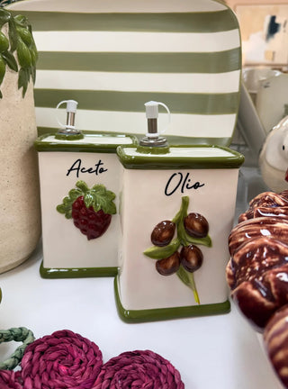 Uva Ceramic Aceto Vinegar Bottle 12x5x16cm