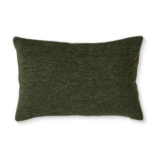Casey Dark Green Textured Cushion 40x60cm Feather Filled