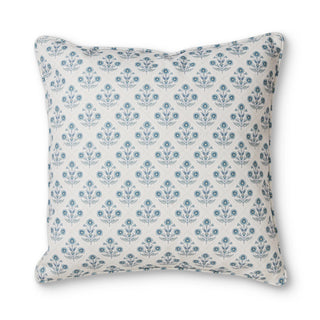 Amira Blue Linen Blend Cushion 55cm x 55cm