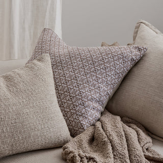 Sumba Neutral Linen Cushion 55x55cm Duck Feather Filled