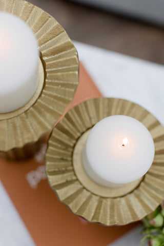 Ilona Metal Gold Small Candle Holder