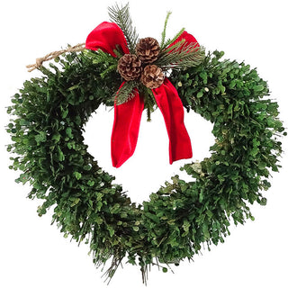 Christmas Hanging Wreath Heart Forrest