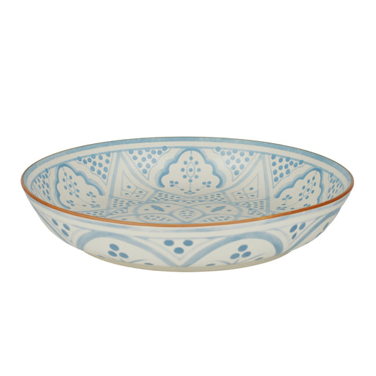 Aleah ceramic shallow bowl blue