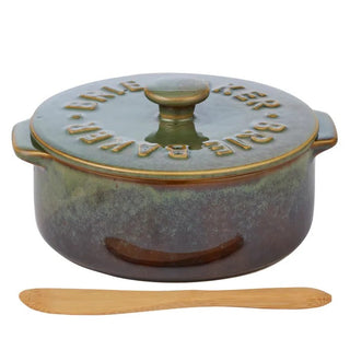 Olive Loire Cer Brie Baker 13.5x16x7.5cm Olive
