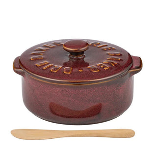 Loire Cer Brie Baker 13.5x16x7.5cm Burgundy