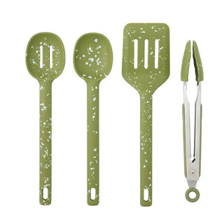 Set/4 Gem Silicone Kitchen Utensil Tool Set 30cm Olive