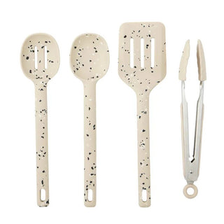Set/4 Gem Silicone Kitchen Utensil Tool Set 30cm Nougat