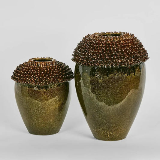 Keir Vase Short Mustard