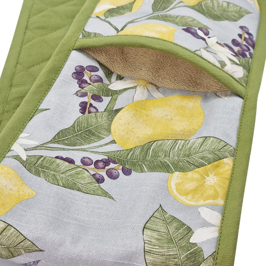 J.Elliot Lemon double Oven glove sky & bayleaf