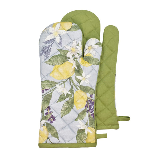 J.Elliot Lemon oven mitt 2pk sky & bayleaf