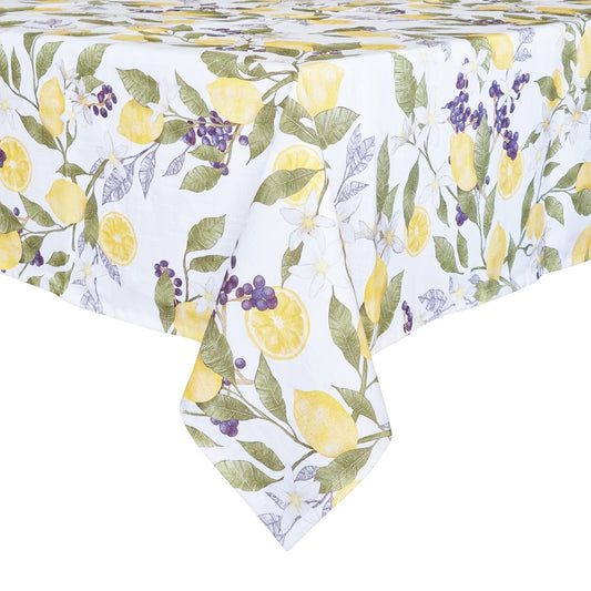 J Elliot Lemon tablecloth white multi