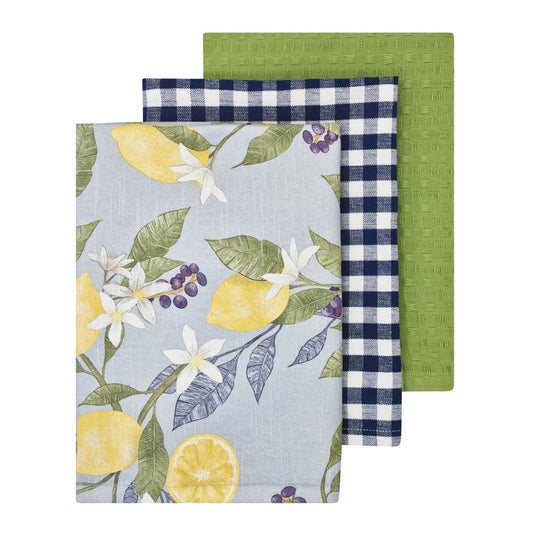 J.Elliot Lemon 3 pack tea towel sky multi