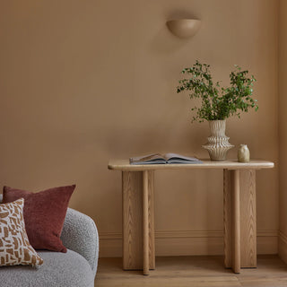 Carlyle Brown Marble/Oak Console Table 120X35X80CM