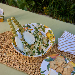 Bobble Green/White Resin Salad Server Set