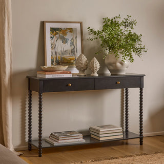 Daylesford Black Bobble Console Table