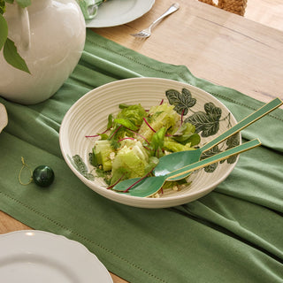 Jetty Spruce Green Cotton Tablecloth 150X230CM
