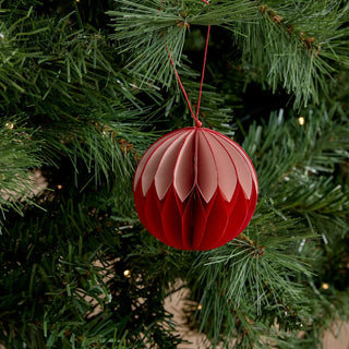 Natalia Paper Red Pink Assorted Christmas Decoration Set of 6