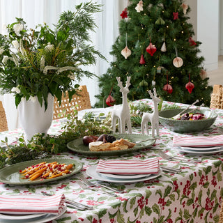 Evergreen Holly & Berry Christmas Tablecloth 150X230CM