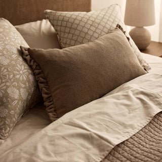 Willa Truffle Frill Cushion 40x60cm