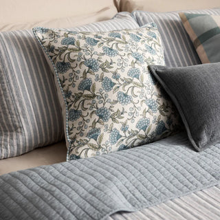 Georgia Blue/Green Reversible Linen Cushion